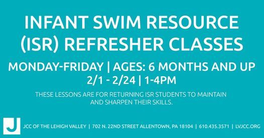 Refresher Infant Swim Resource (ISR) Classes