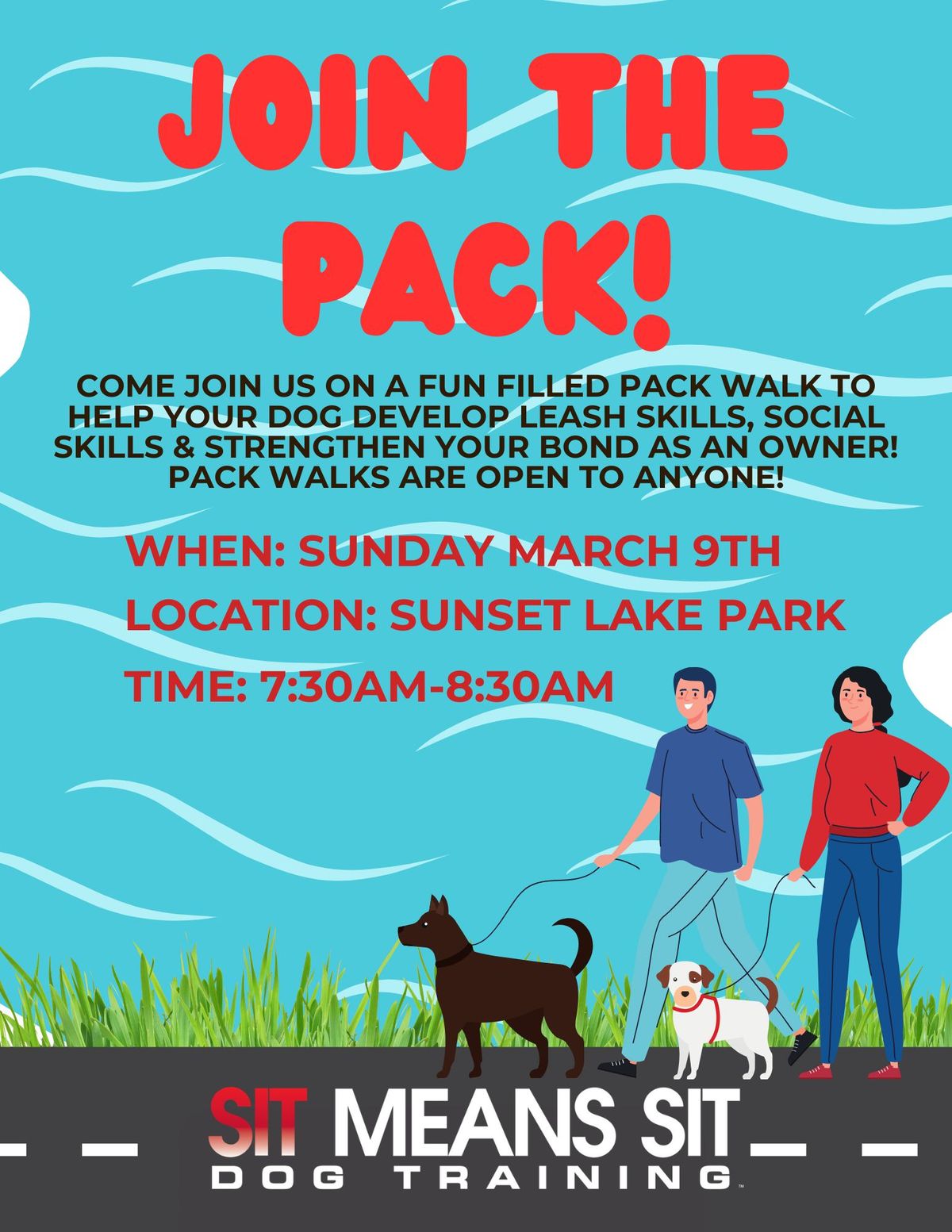 PACK WALK- SUNSET LAKE PARK