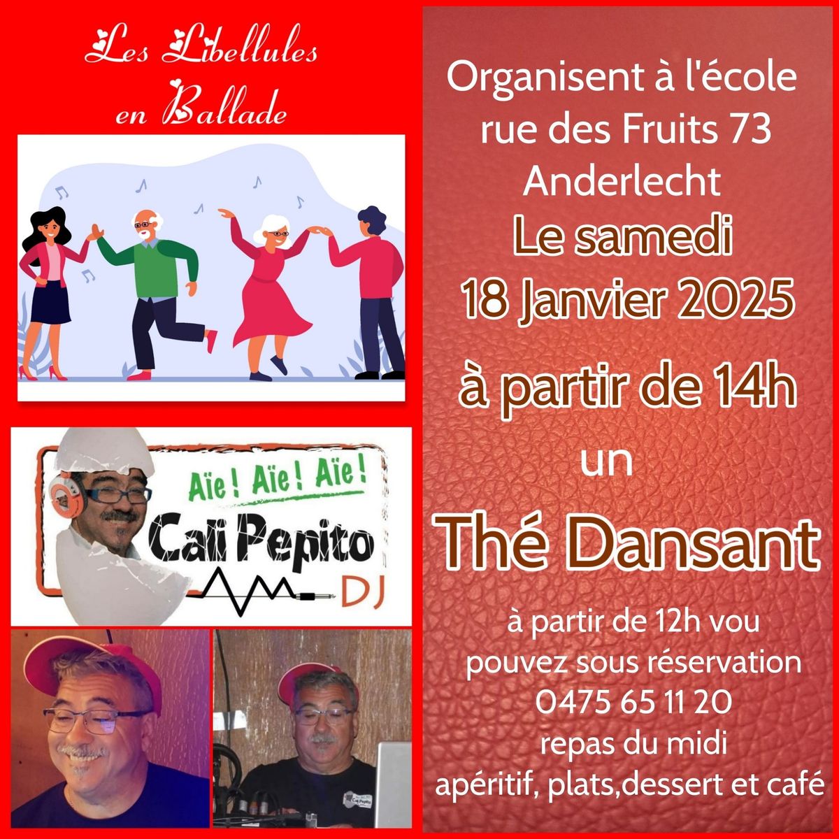 th\u00e9 Dansant du mois de Janvier 2025 avec Les Libellules en Ballade 