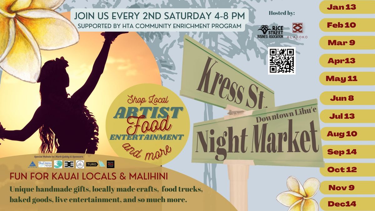 Downtown Lihue's 2nd Saturday Night Market