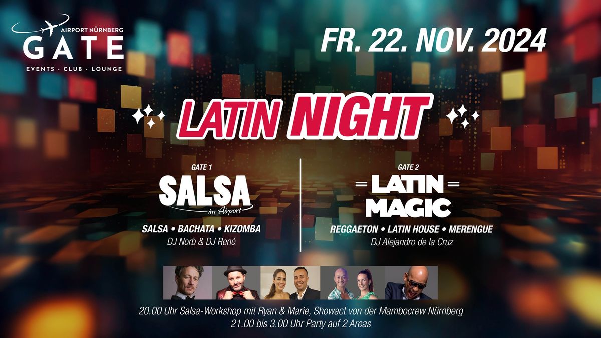 GATE Latin Night mit "Salsa im Airport" & "Latin Magic" auf 2 Areas