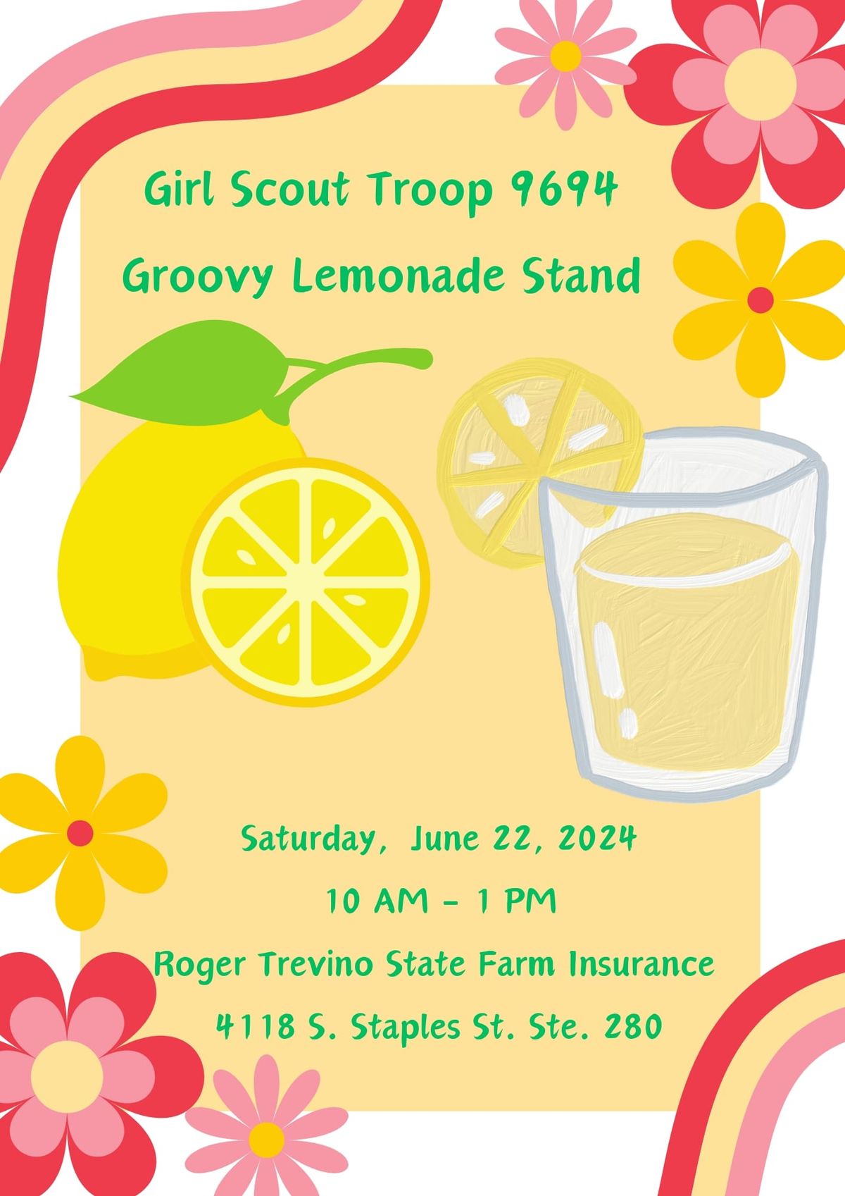 Girl Scout Troop 9694 Groovy Lemonade Stand