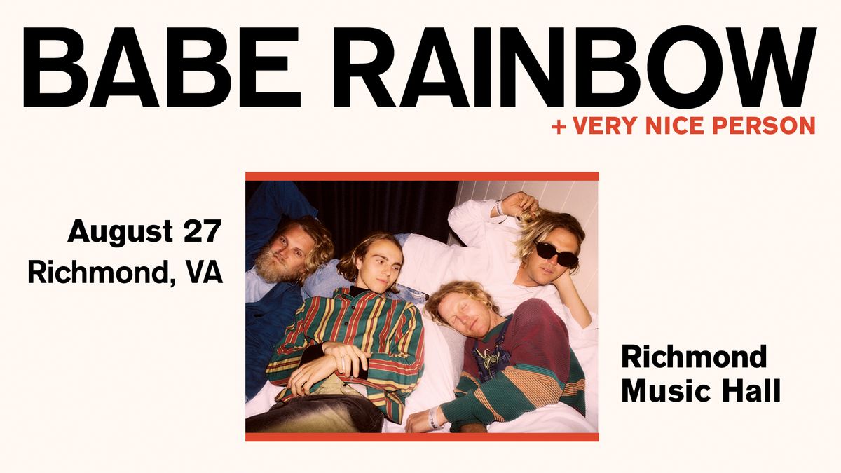 Babe Rainbow w\/ Very Nice Person at Richmond Music Hall 8\/27\/24