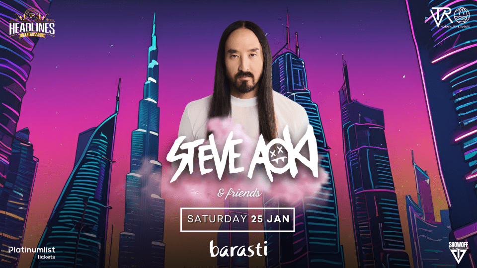 Steve Aoki at Barasti Beach in Dubai