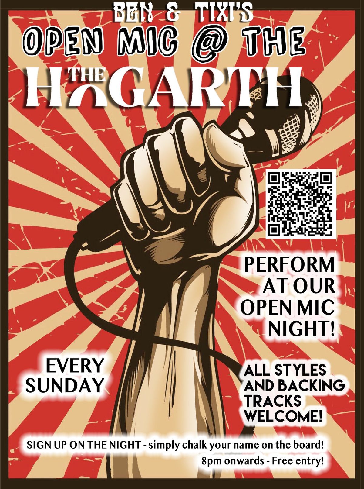 Ben and Tixi's Open Mic at The Hogarth Teddington