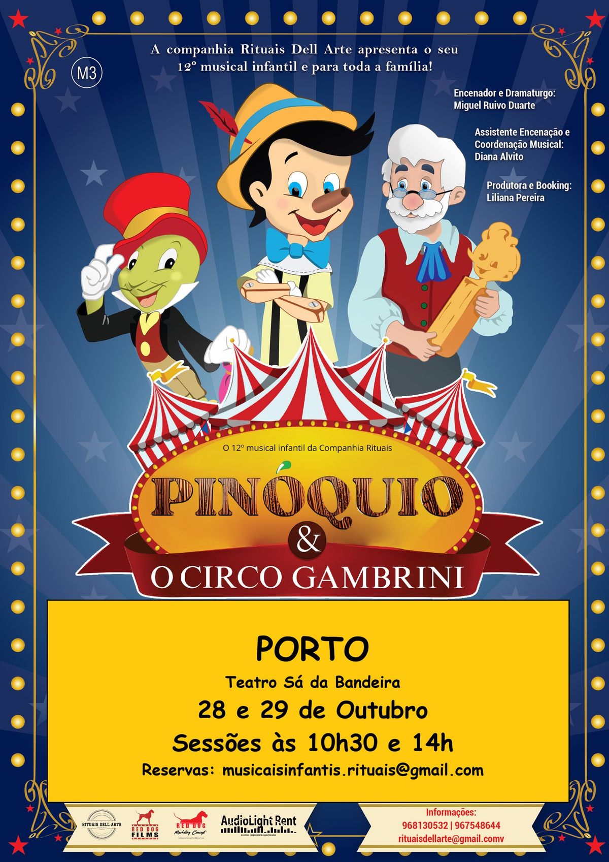 Musical PIN\u00d3QUIO e o circo Gambrini no PORTO