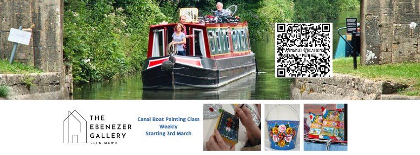 Heritage Canal boat art course at The Ebenezer Gallery, Cefn Mawr, Wrexham