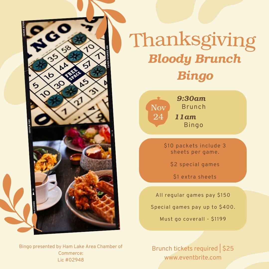 Thanksgiving Bloody Brunch Bingo