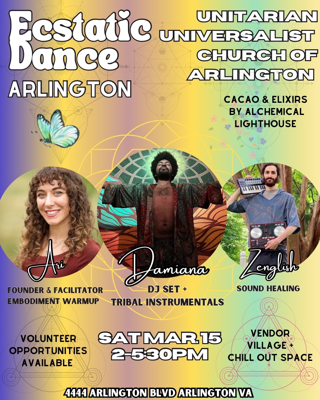 Ecstatic Dance Arlington March w\/\u2728 Damiana \u2728 @ Unitarian Universalist Church Arlington  