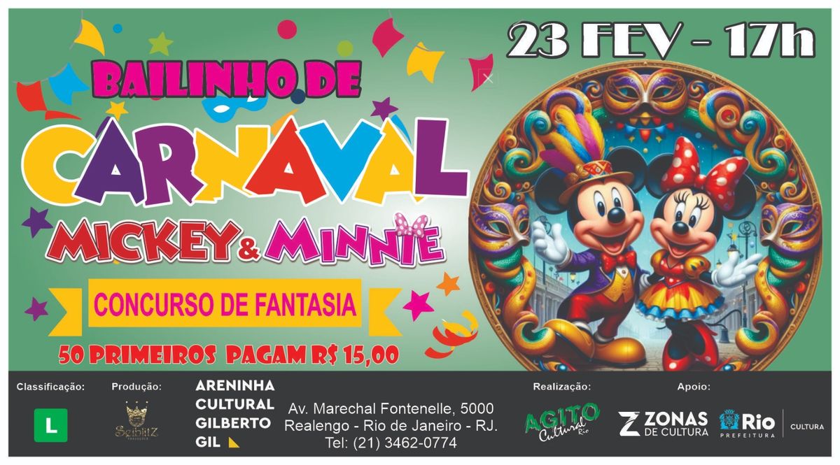 BAILINHO DE CARNAVAL MICKEY E MINNIE