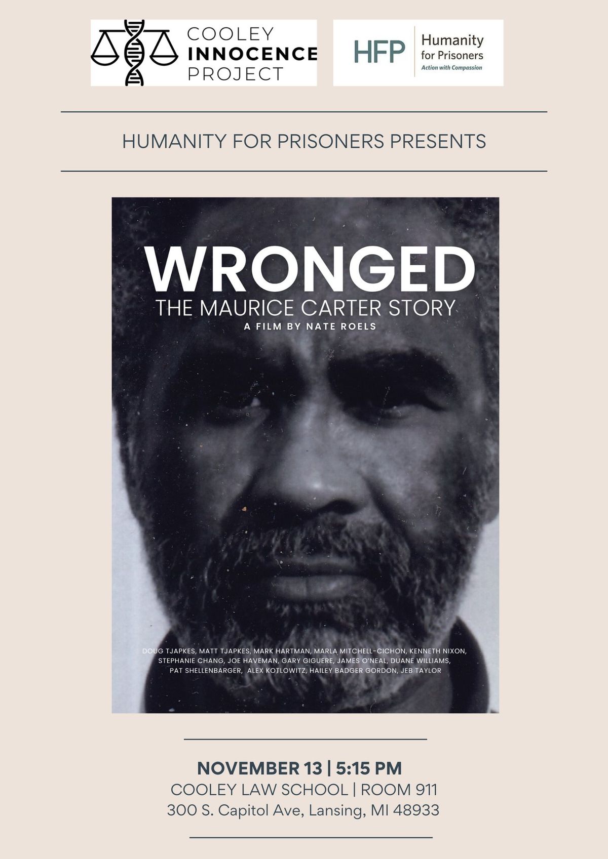 Maurice Carter Documentary Screening