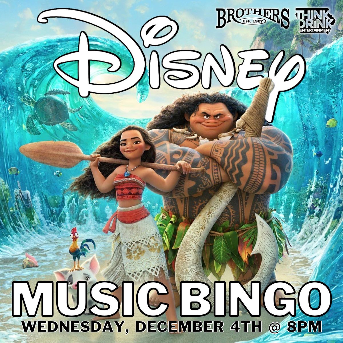 Disney Music Bingo @ Brothers Bar & Grill (Iowa City, IA) \/ Wednesday, December 4th @ 8pm