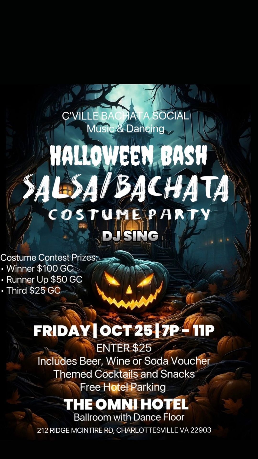 HALLOWEEN BASH SALSA\/BACHATA COSTUME PARTY @ THE OMNI HOTEL