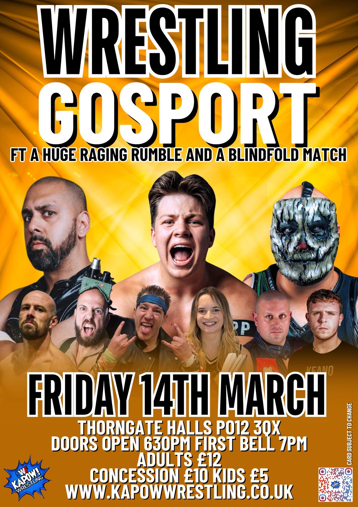 Live Wrestling back in Gosport- Raging Rumble match! 