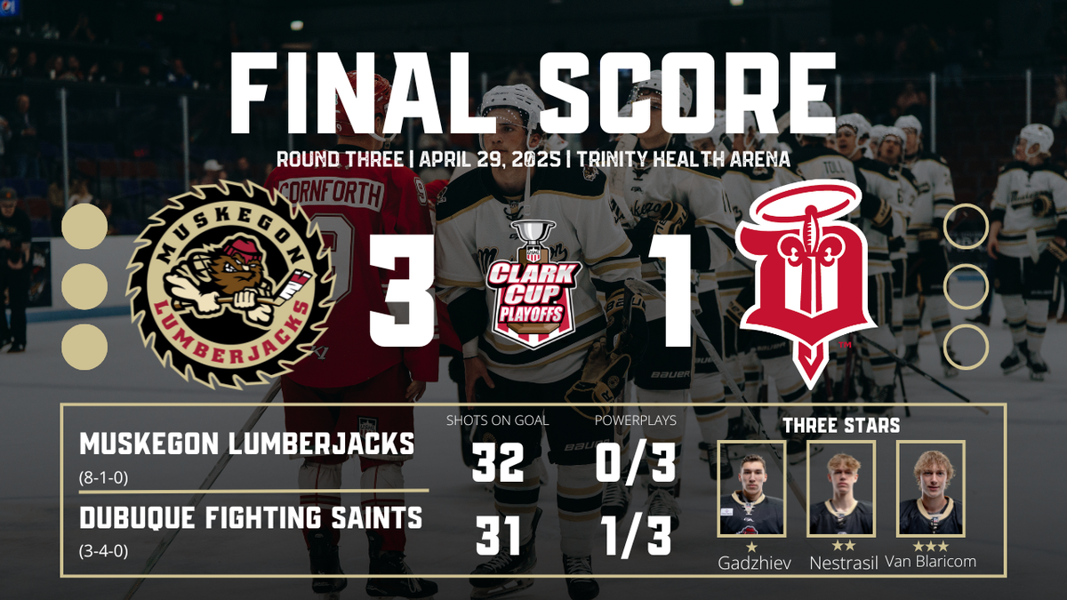 Muskegon Lumberjacks at Dubuque Fighting Saints at ImOn Arena