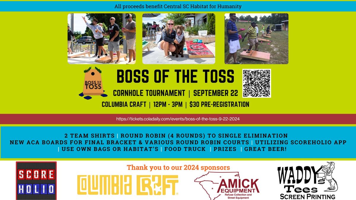 BOSS OF THE TOSS: CORNHOLE TOURNAMENT