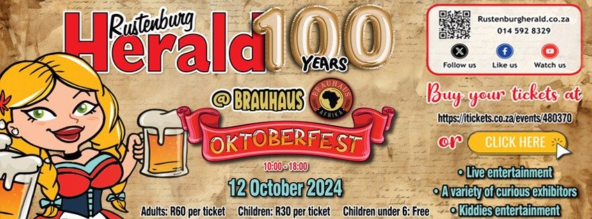 Rustenburg Herald 100years @Brauhaus Oktoberfest