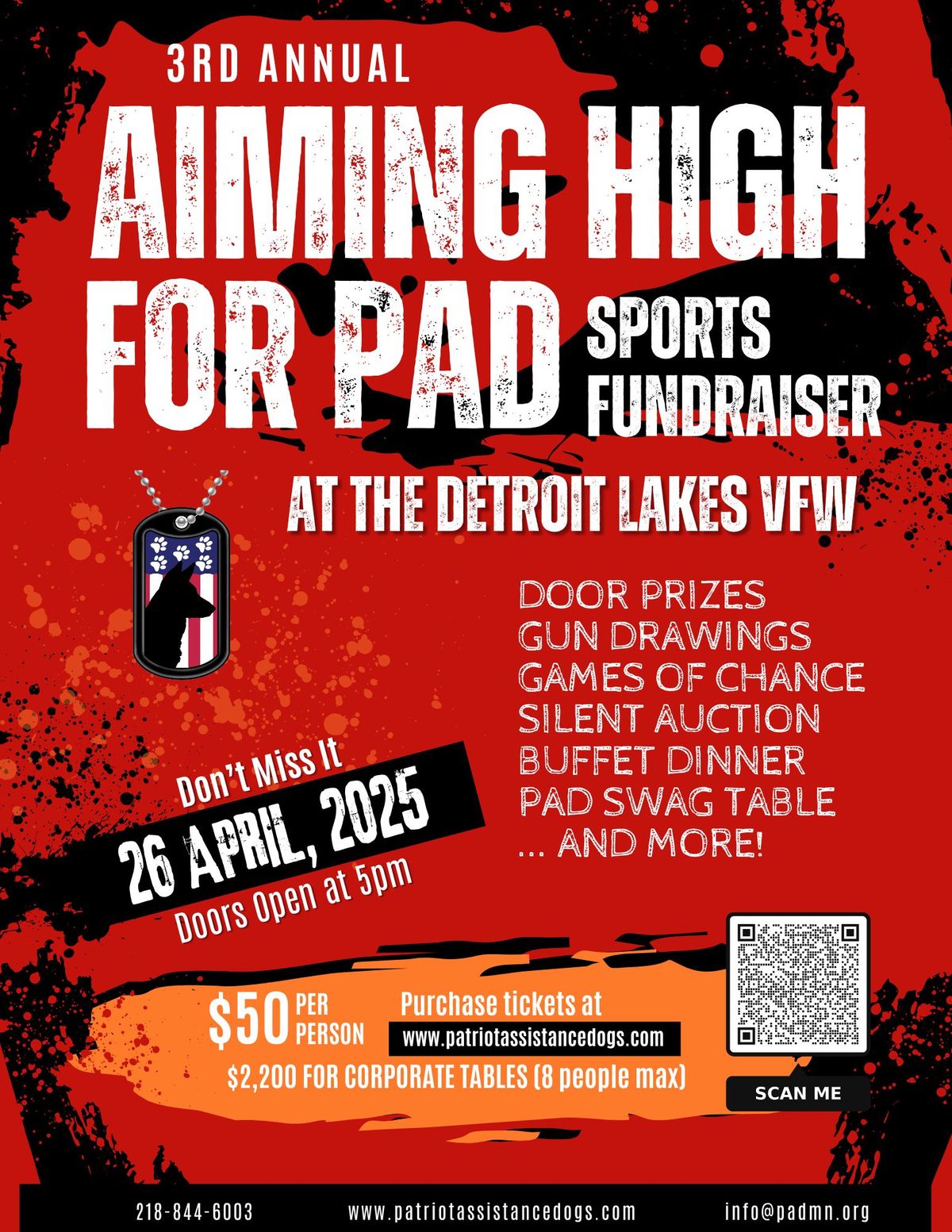 3rd Annual Aiming High For PAD Sports Fundraiser