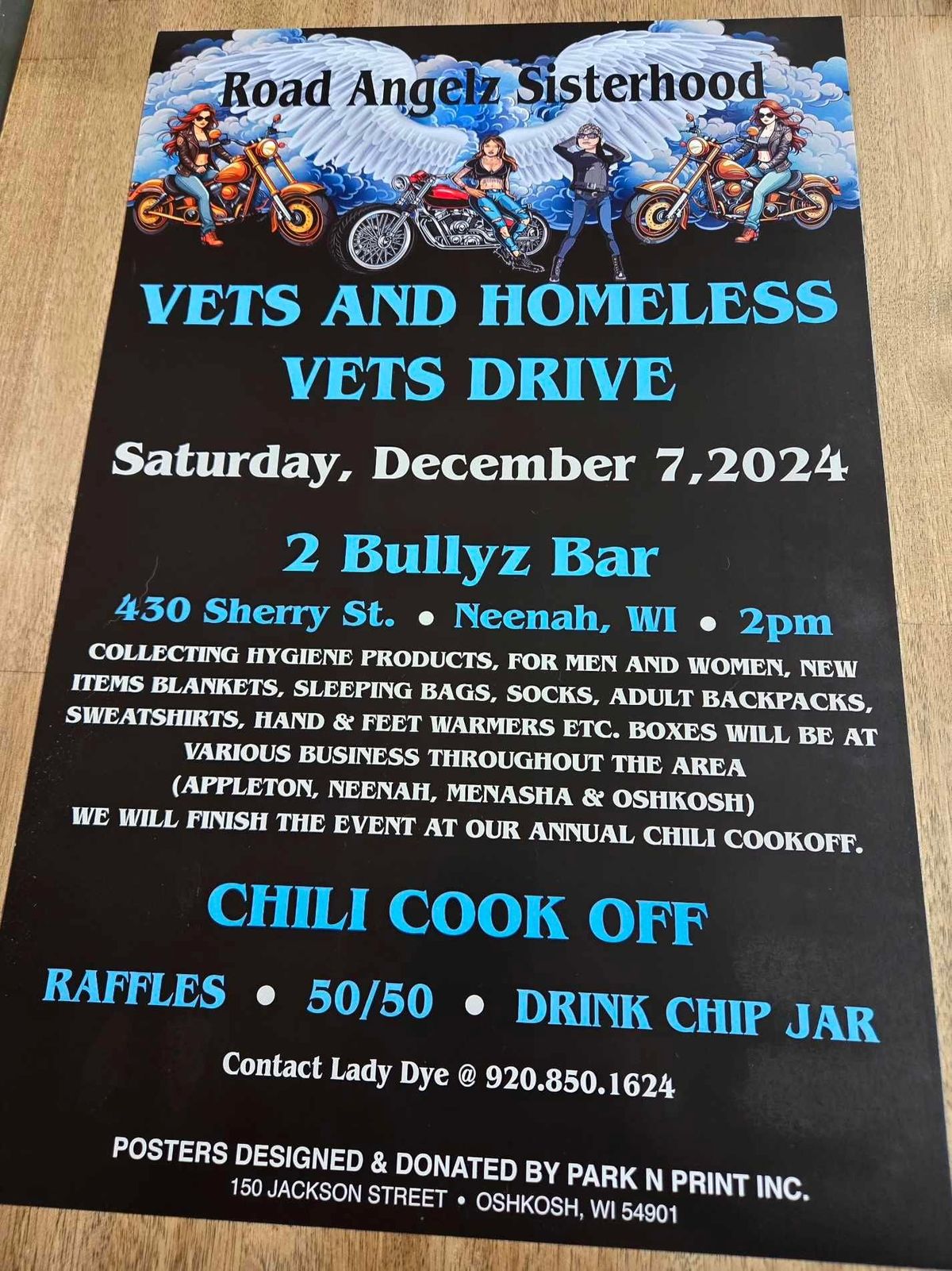 Vets and Homeless Vets Drive\/Chili Cook Off