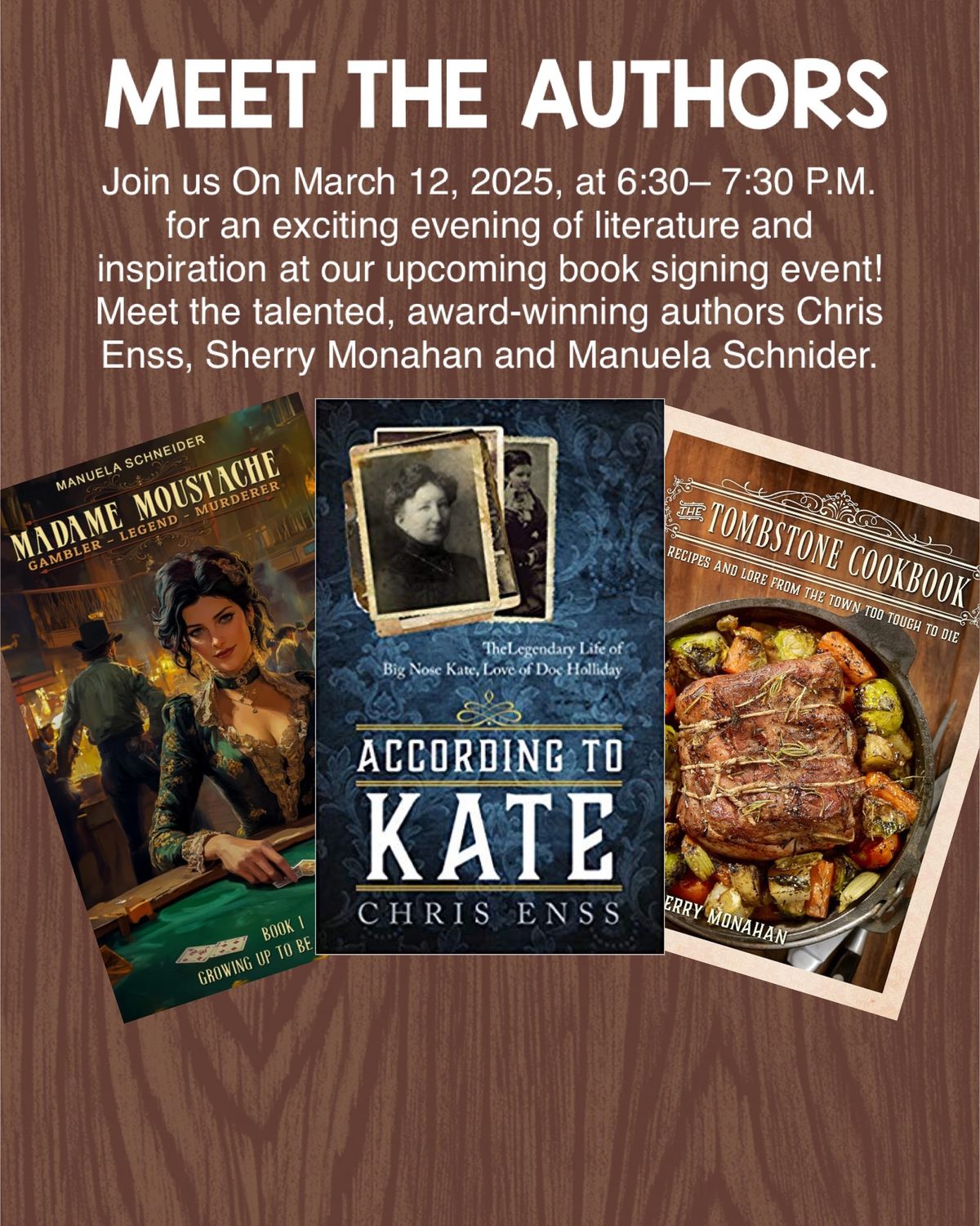 Big Nose Kate\u2019s Saloon Book Signing ~ Meet the Authors 