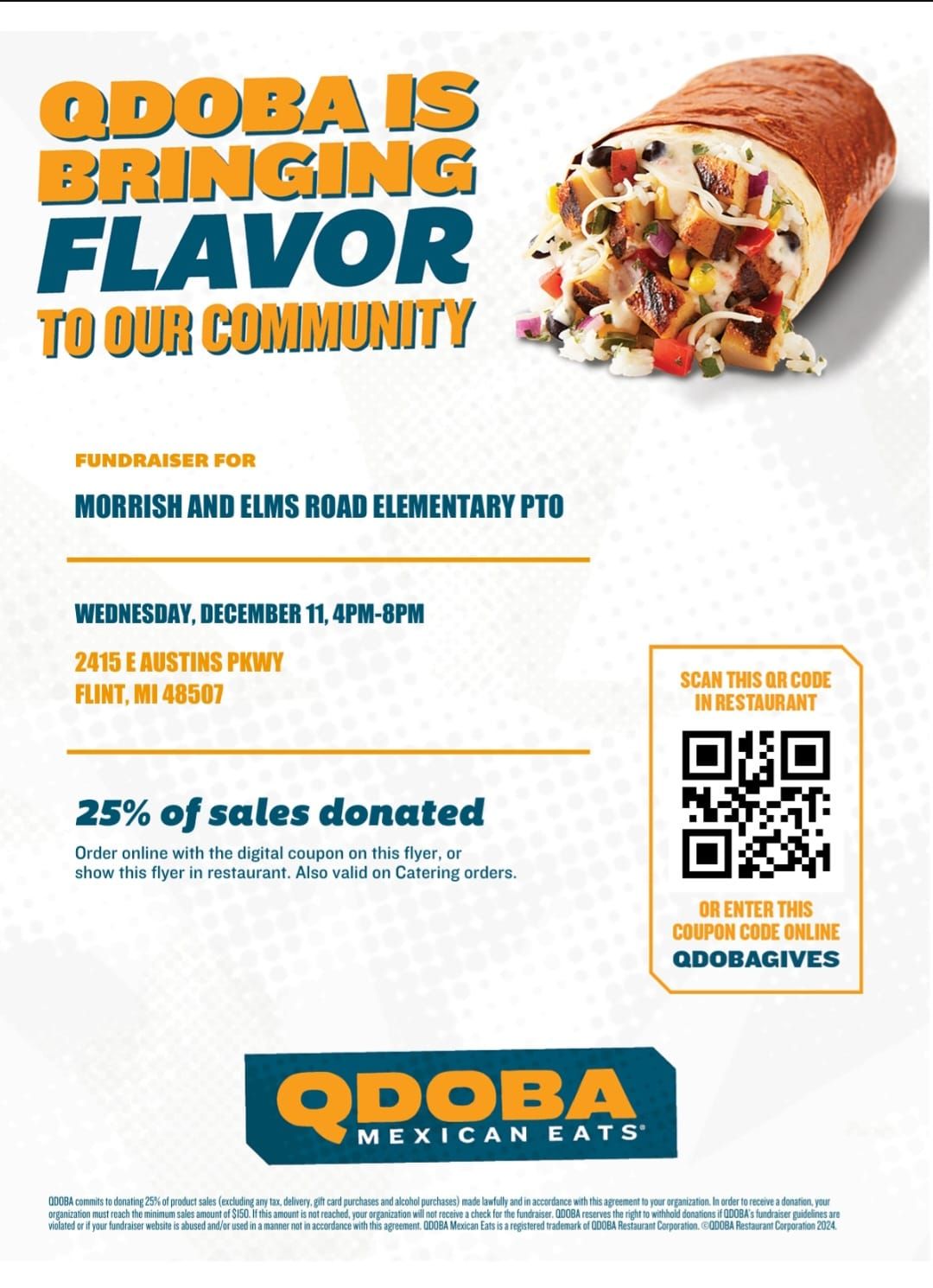 Qdoba Dine Out to Donate