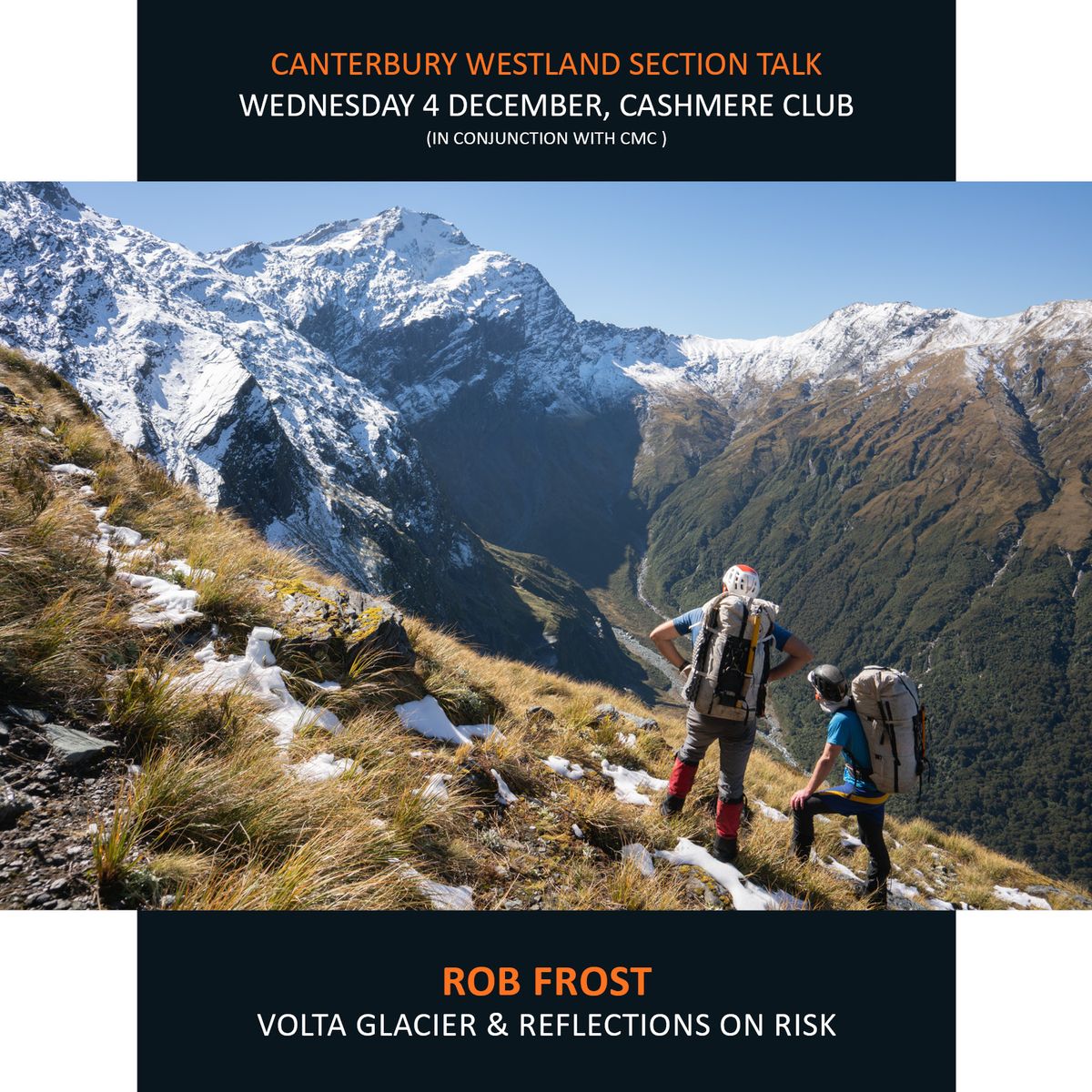 December Section Talk: Rob Frost. VOLTA GLACIER & REFLECTIONS ON RISK