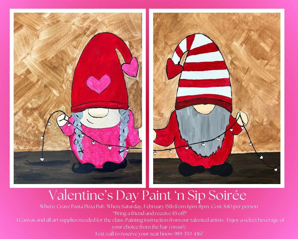 Valentines Day Paint \u2018n Sip Soir\u00e9e 