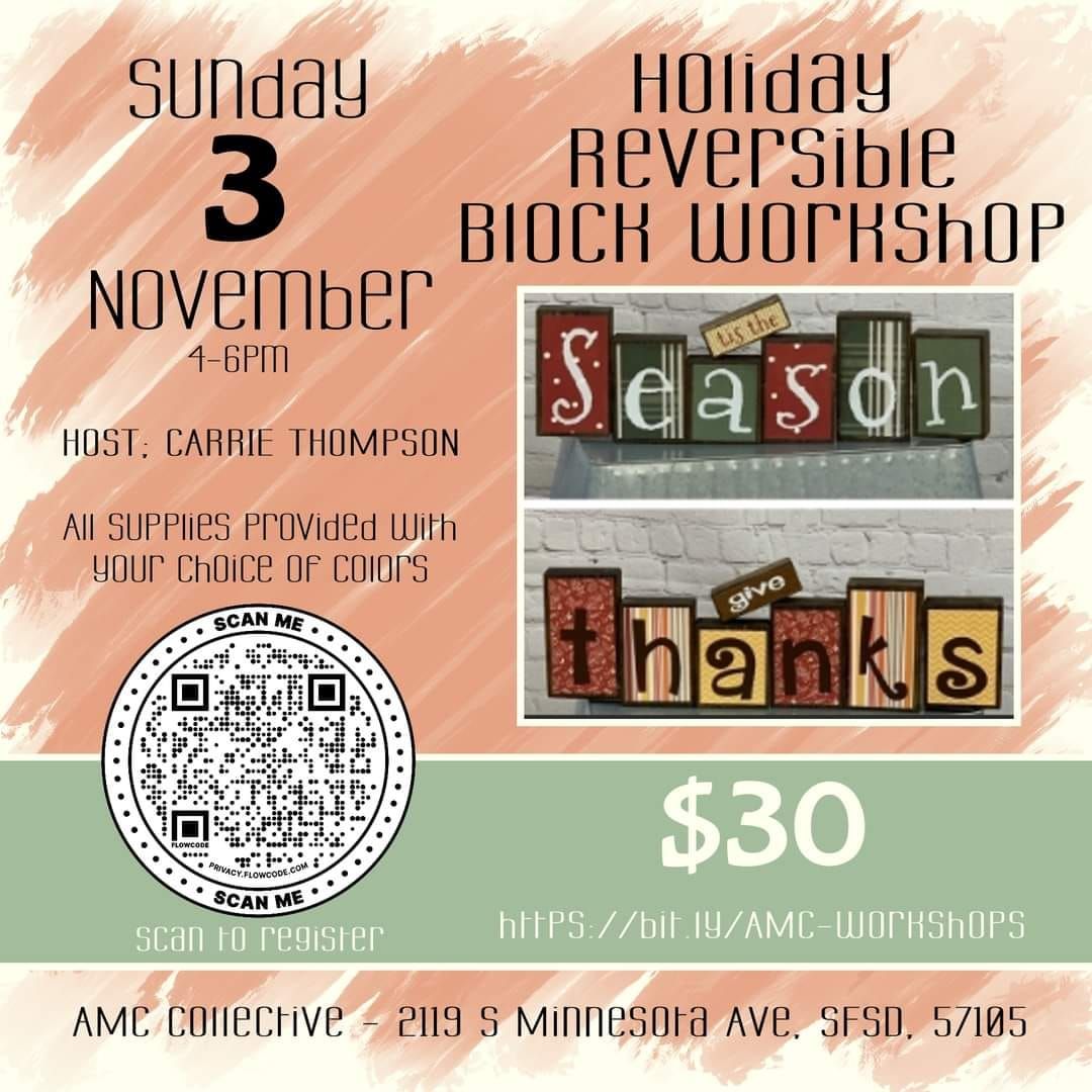 Reversible Holiday Block Sign Workshop