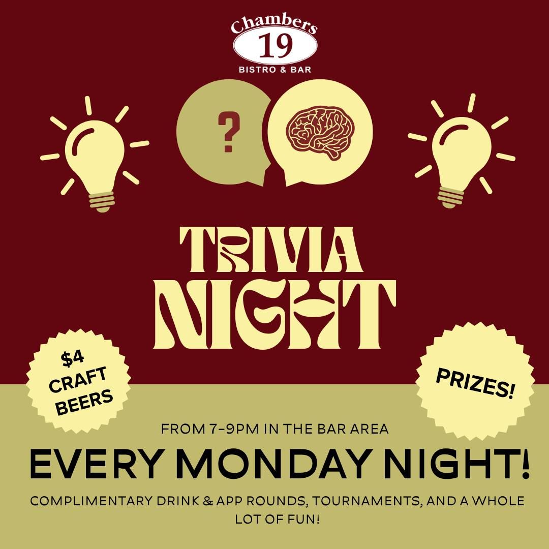 Trivia Night at Chambers 19!