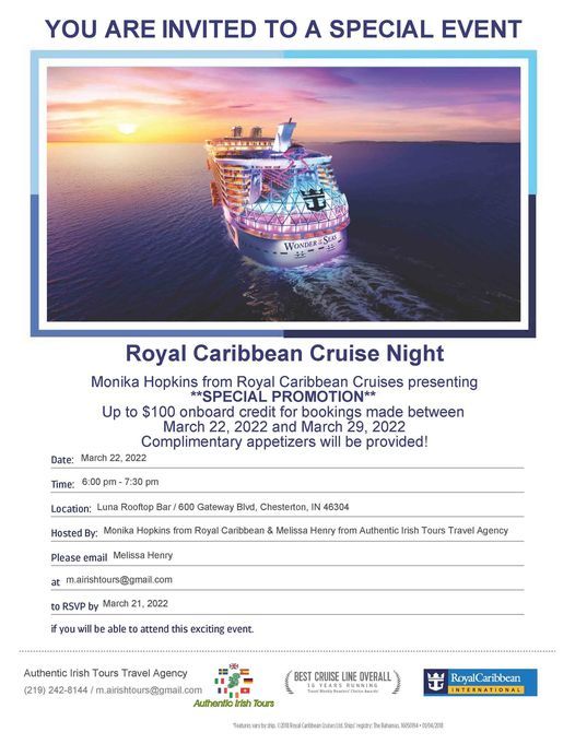 Royal Caribbean Cruise Night @ Luna Rooftop Bar