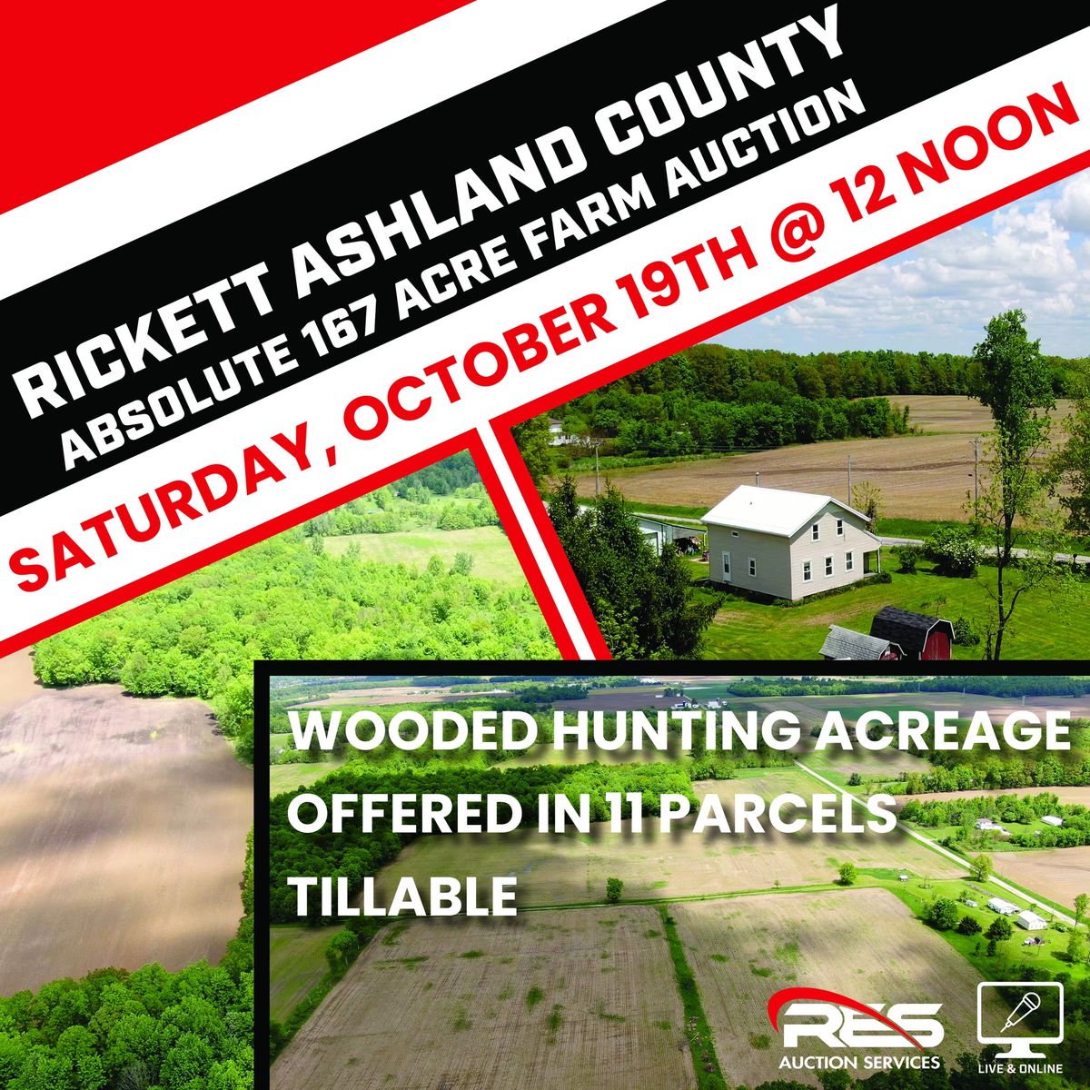 Rickett Ashland County Absolute 167 Acre Farm and Personal Property Auction