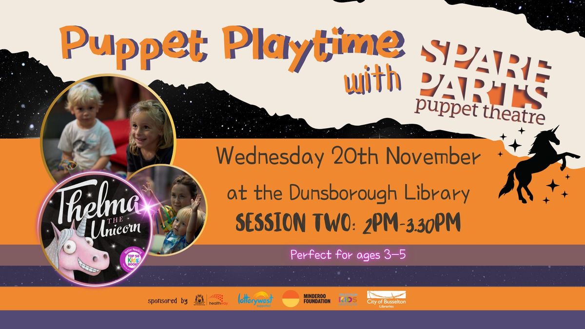 Puppet Playtime with Spare Parts Puppet Theatre - 2pm session