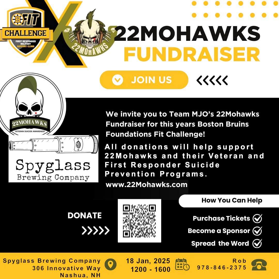 22Mohawks Team MJO Fundraiser at Spyglass Brewing