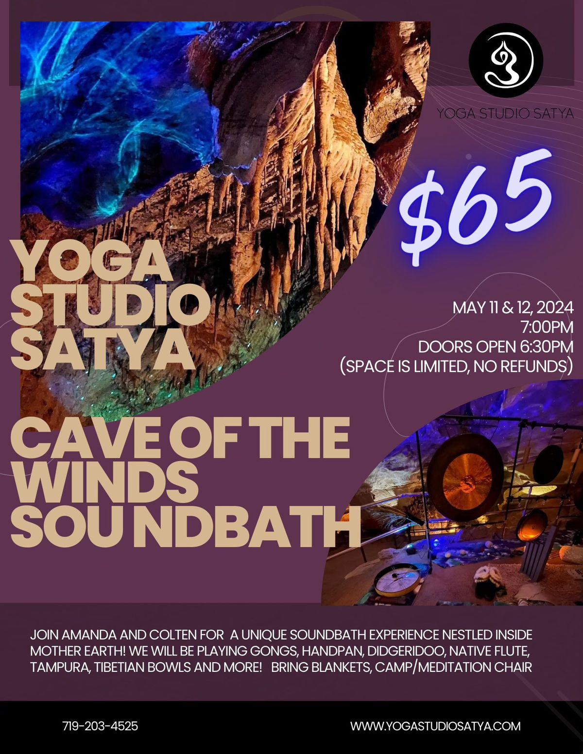 Soundbath at the CAVE OF THE WINDS