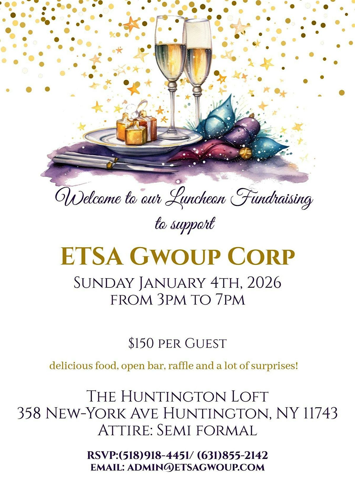 Luncheon Fundraising to support ETSA Gwoup Corp