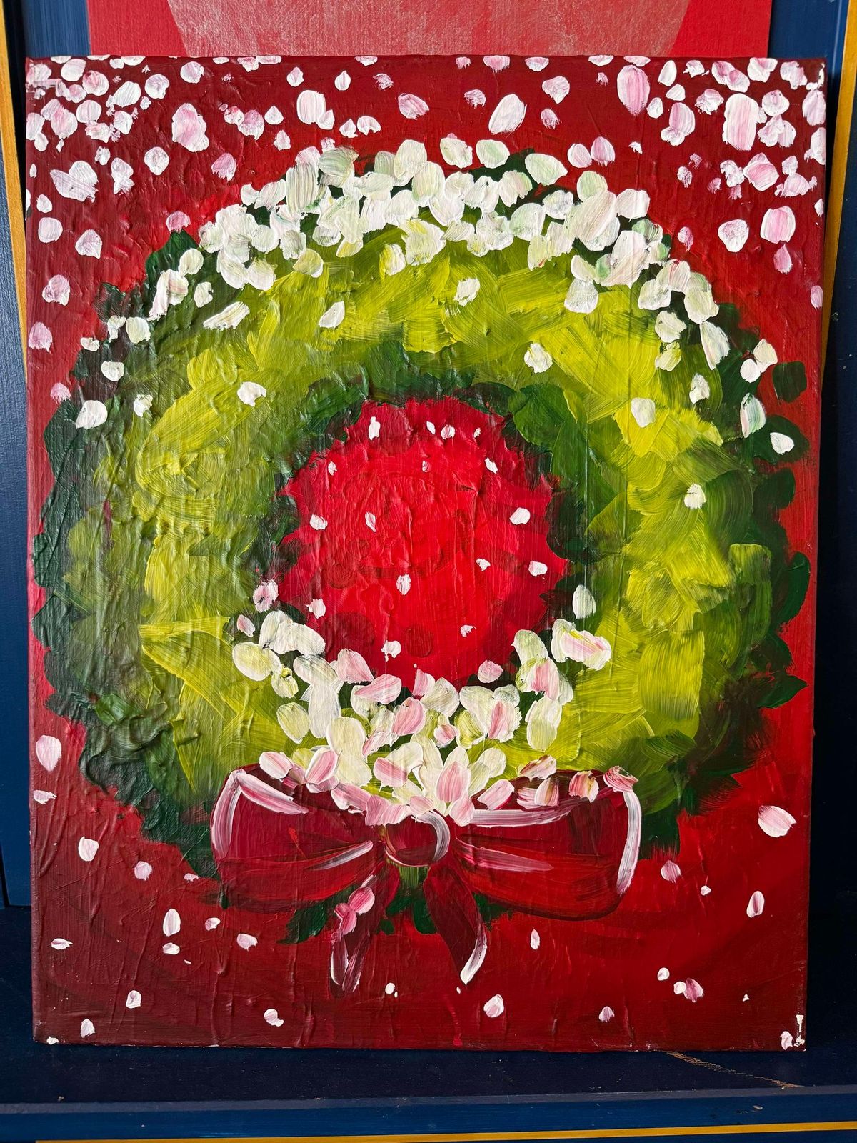 Festive Wreath Canvas Class