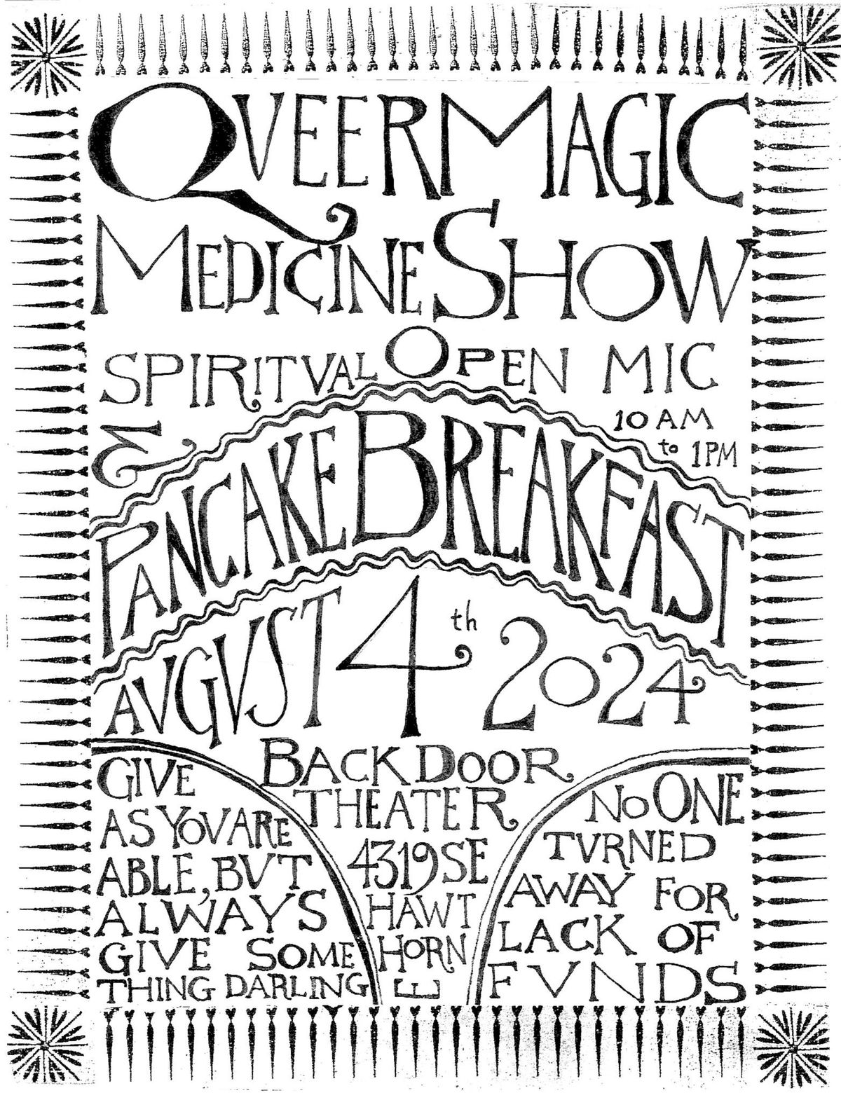 Queer Magic Medicine Show: Spiritual Open Mic & Pancake Breakfast