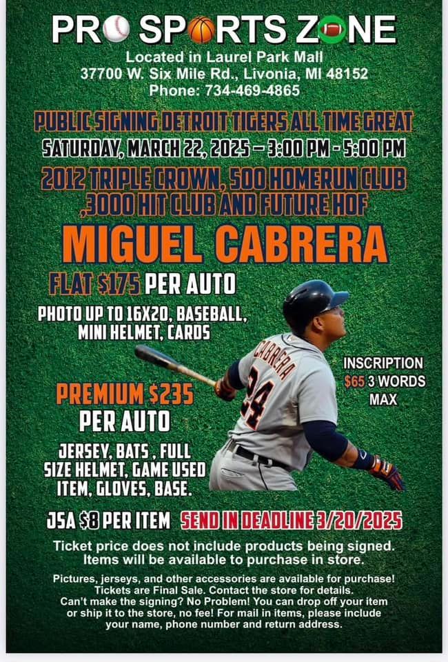 Miguel Cabrera Public Signing