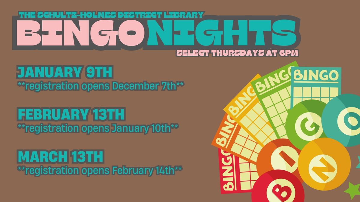 Bingo Nights (see event description for registration details)