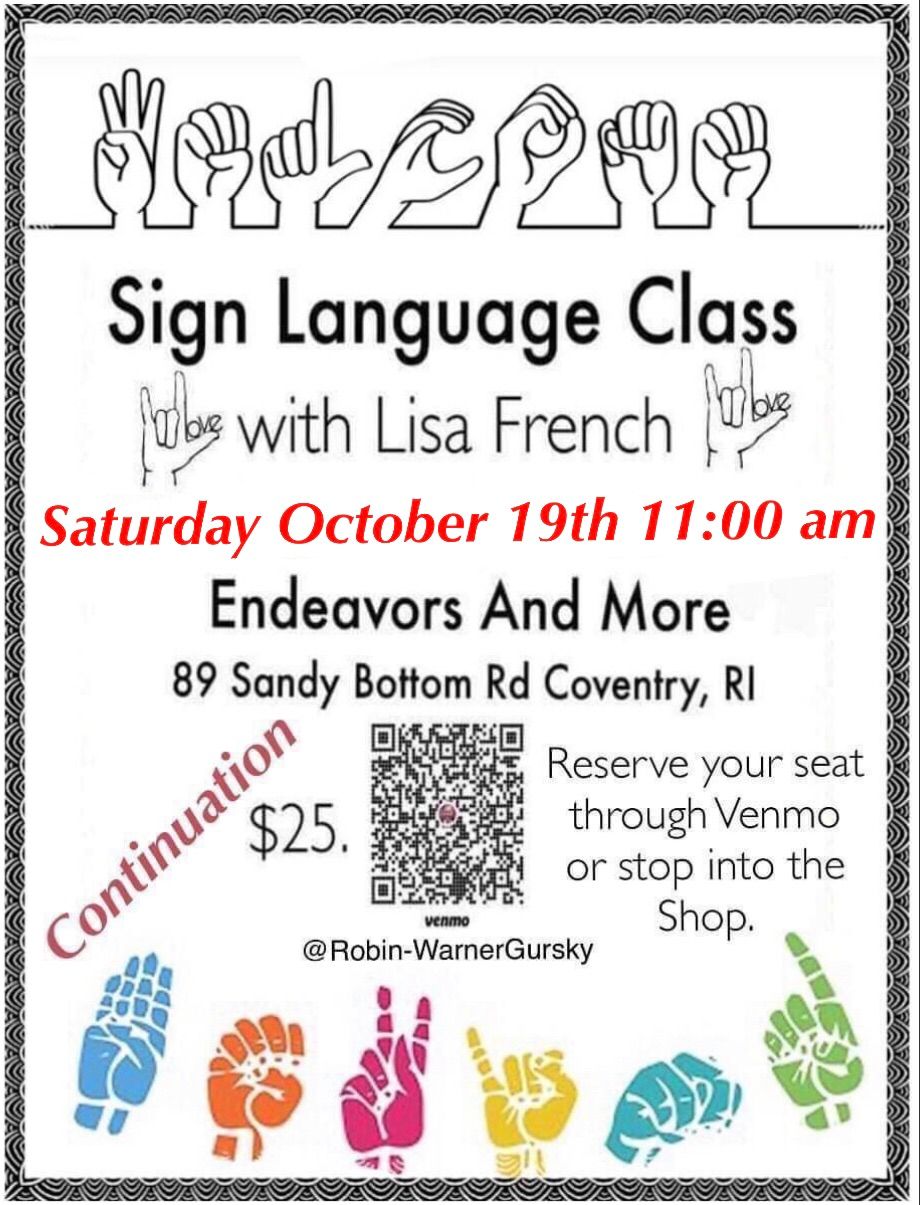 Sign language Continuation class with Lisa French