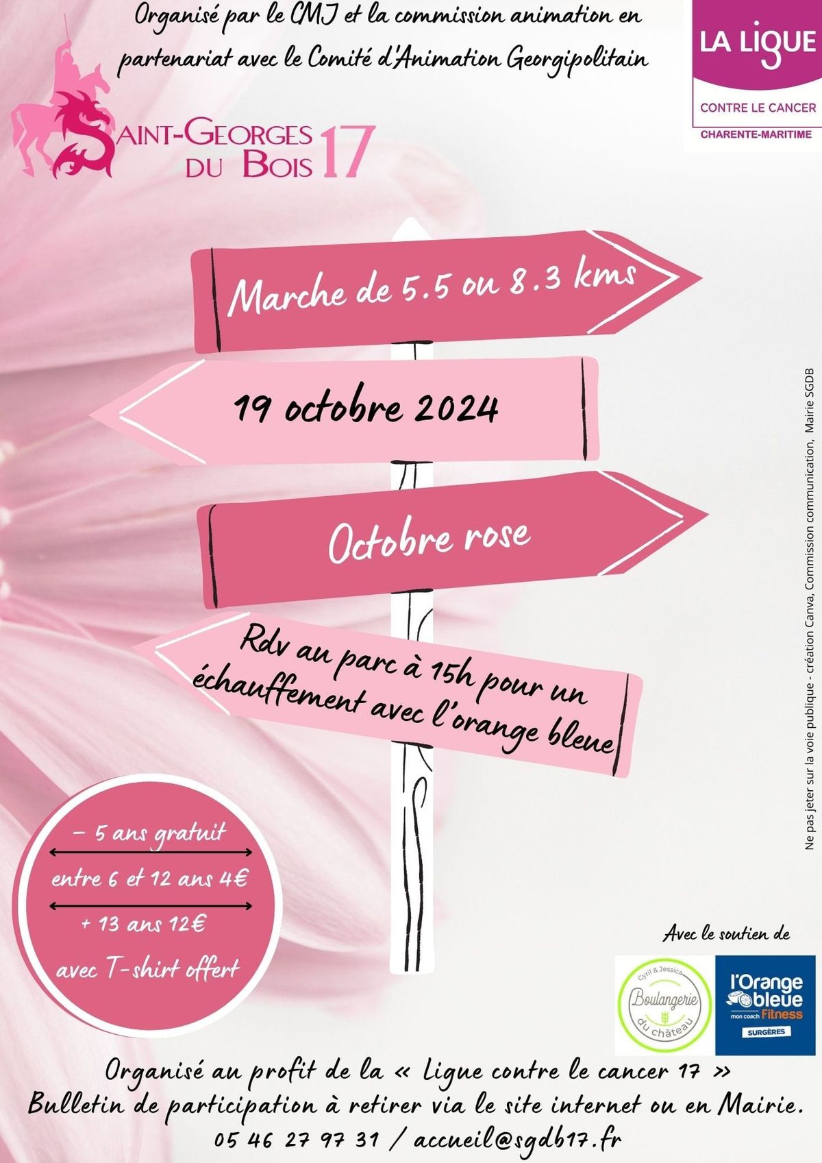 Marche octobre rose - Saint georges du bois 