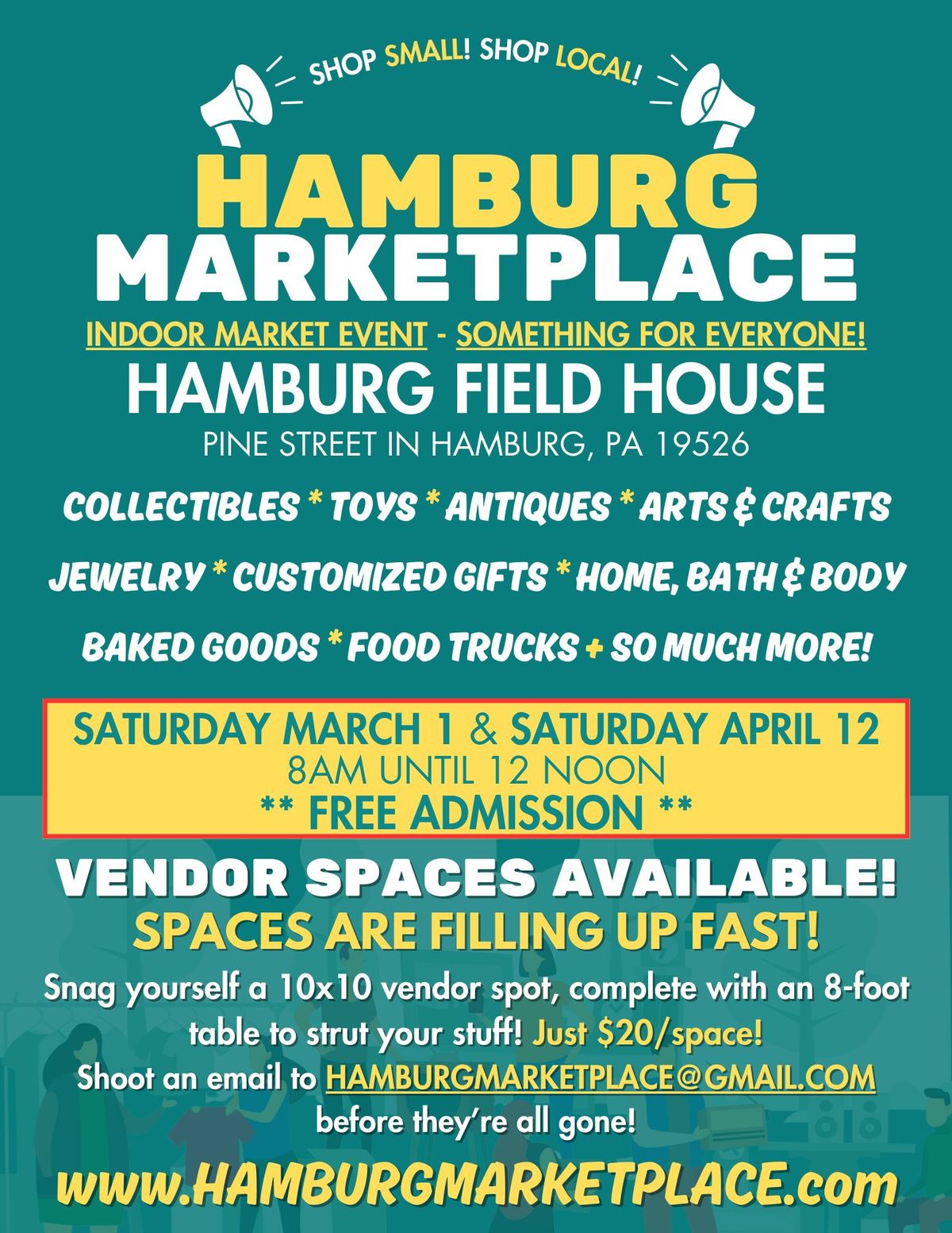 Hamburg Marketplace in Hamburg, PA | Saturday, April 12th