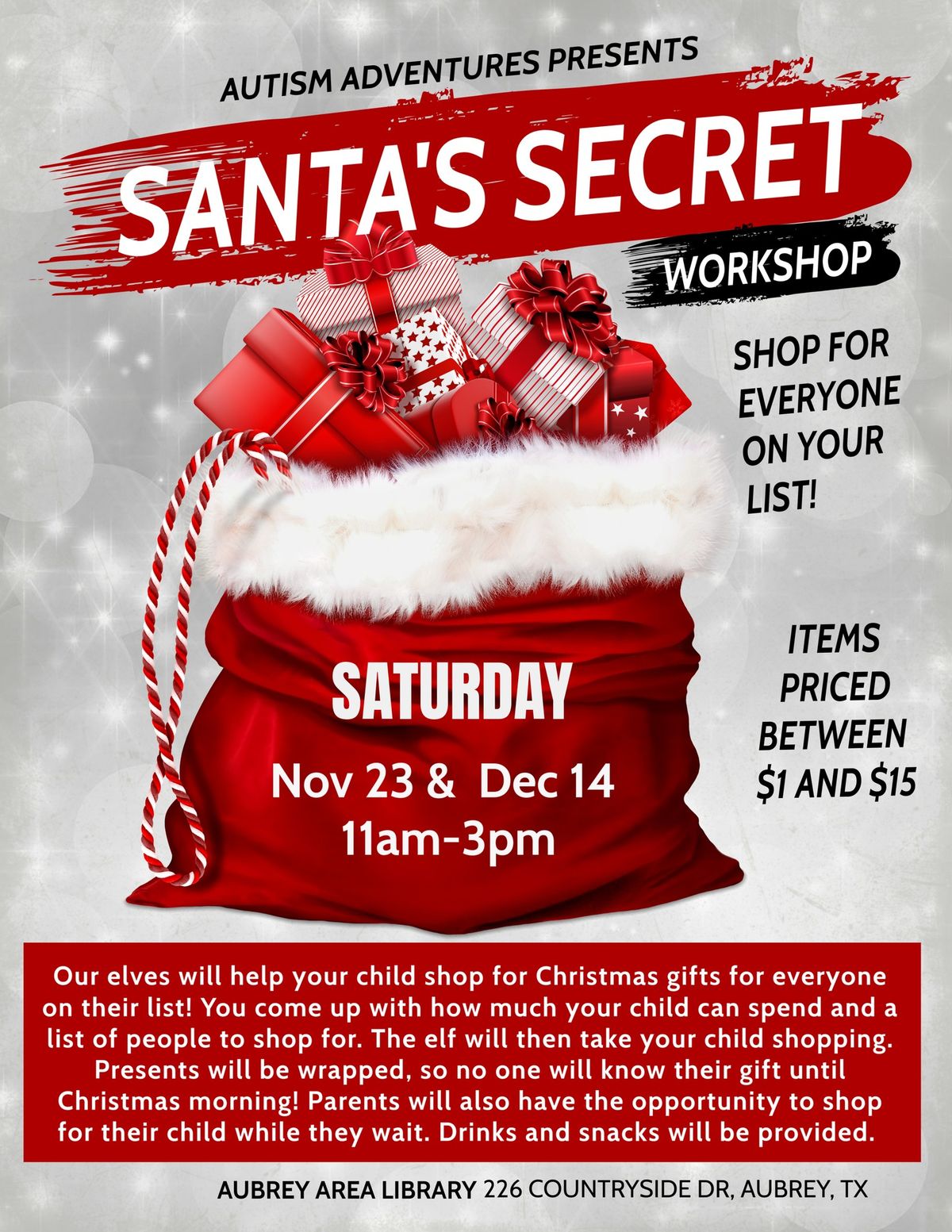 Santa\u2019s Secret Workshop: A Magical Shopping Experience for Kids of ALL Ages!