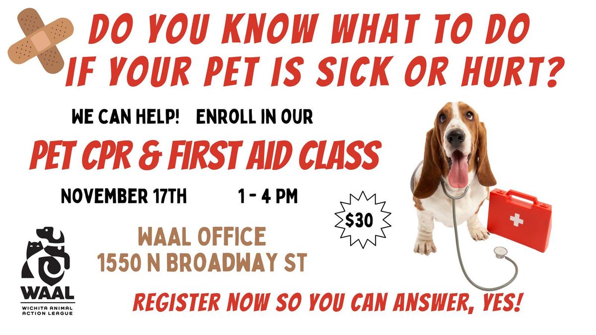 Pet CPR and First Aid Class!