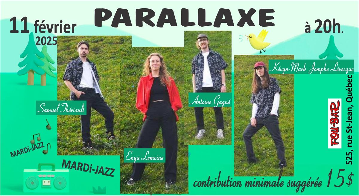 PARALLAXE au Mardi-Jazz du Fou-Bar