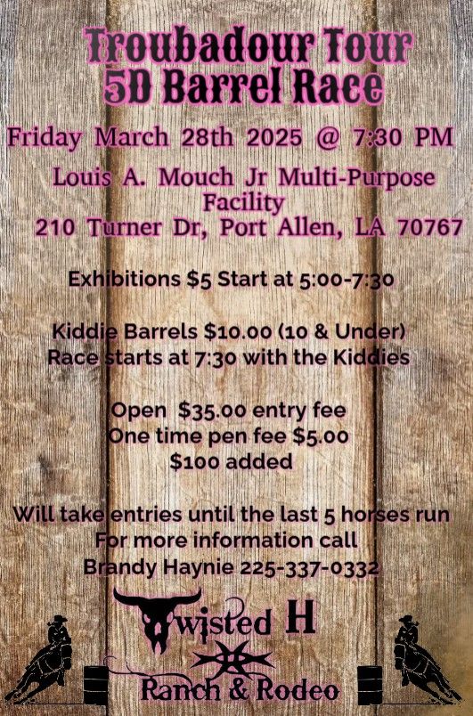 Open 5D Friday March 28th Port Allen LA $100 added