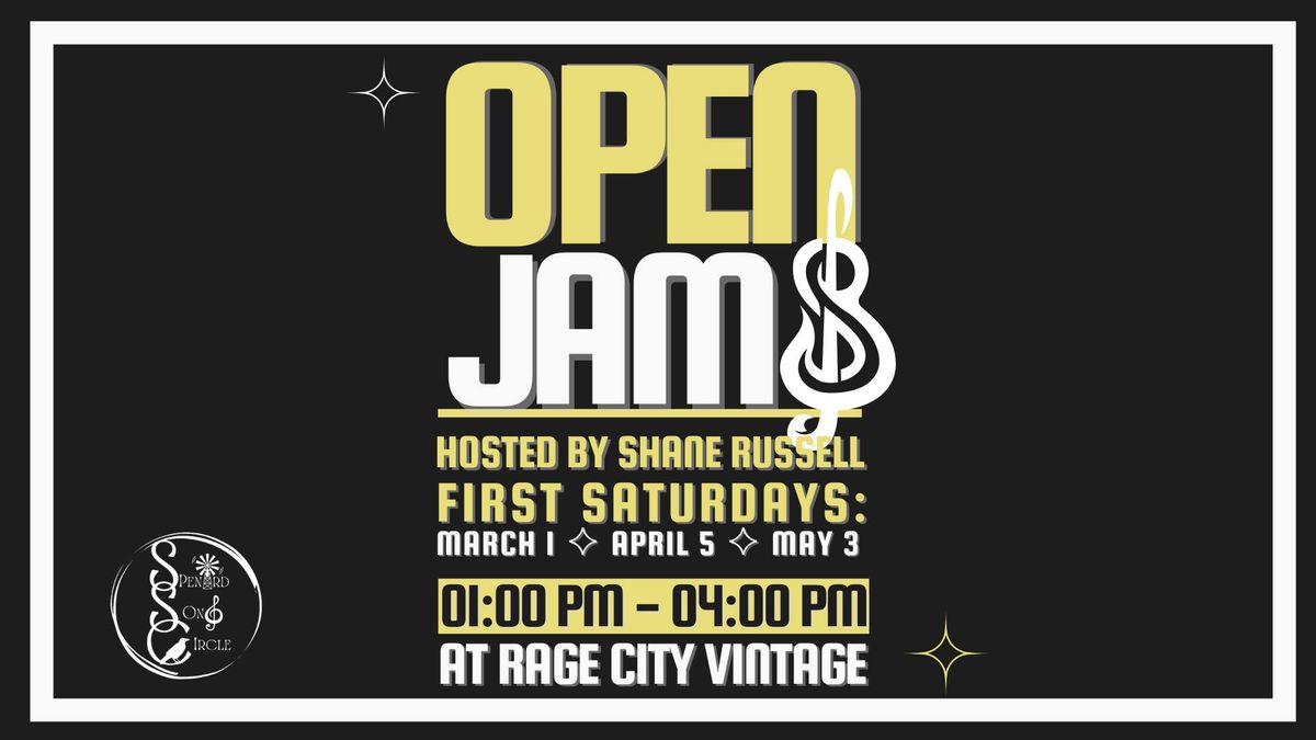 Monthly Open Jams with Shane Russell at Rage City Vintage