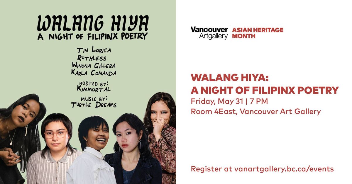 Walang Hiya: A night of filipinx poetry