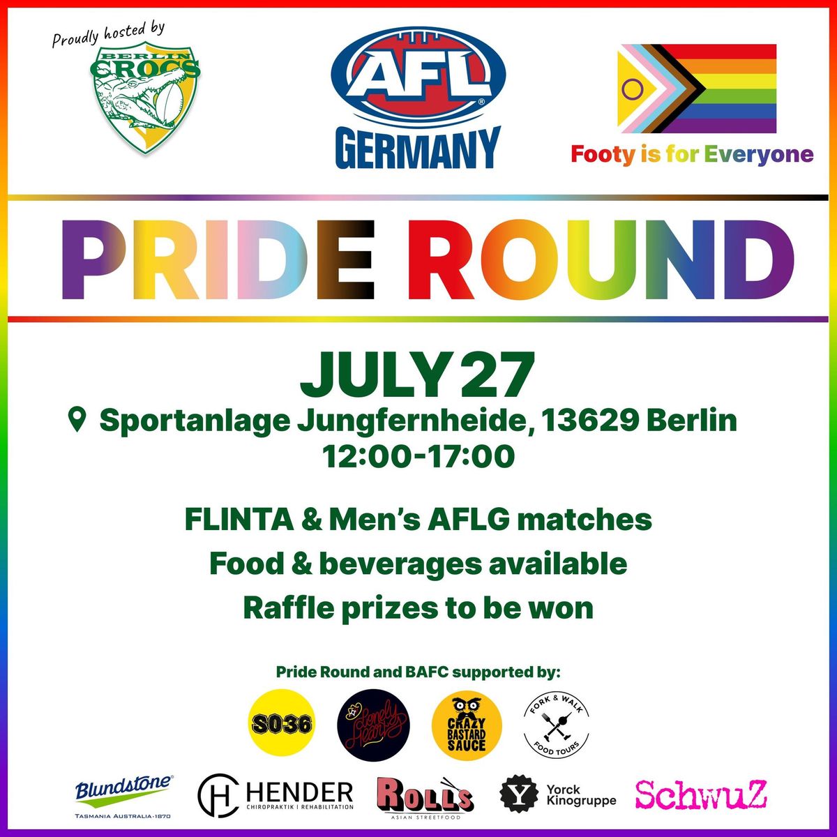 ?\ufe0f\u200d? AFL Germany Pride Round ?\ufe0f\u200d?