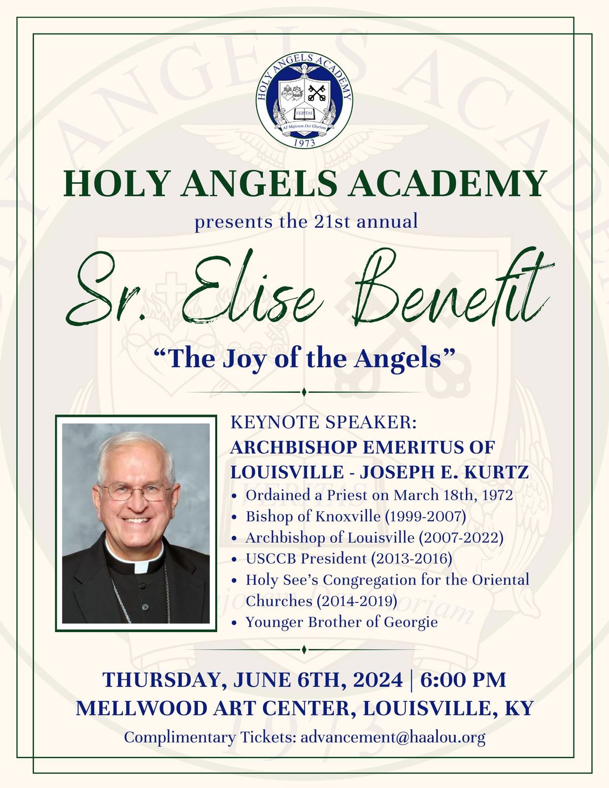 Holy Angels Academy's Sister Elise Benefit